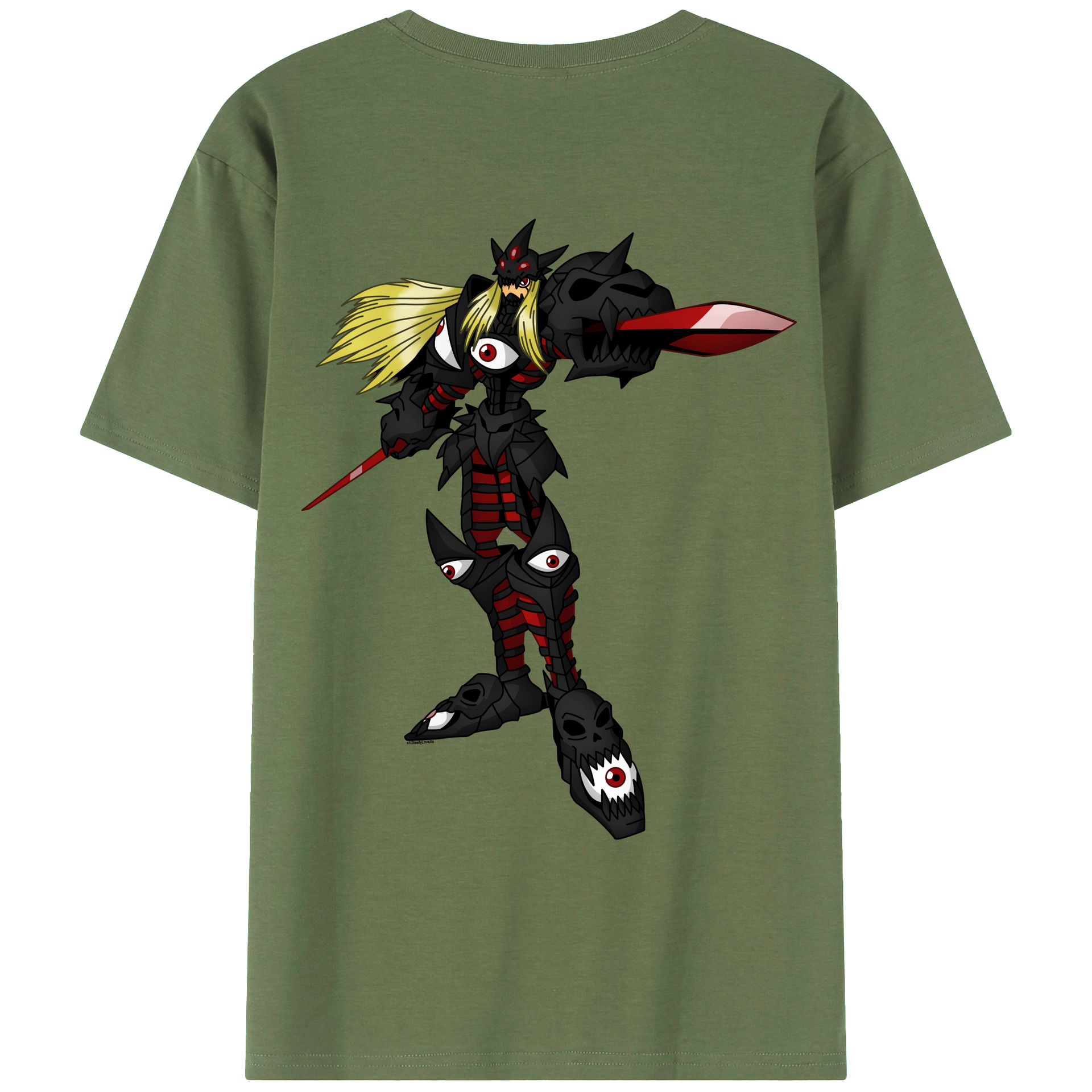 （画像用） Digimon デジタルモンスター/デジモン 綿100％ メンズ半袖Tシャツ（バックプリント） 通気性